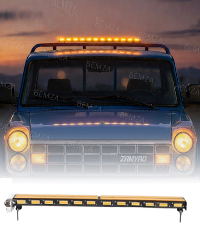 چراغ گردان ال ای دی ، رنگ نارنجی ، مناسب نیسان يدك كش جرثقيل دار چرخگير دار  ( گردون LED مدل چشمک زن رنگ amber امبر امداد خودرو آفرود )